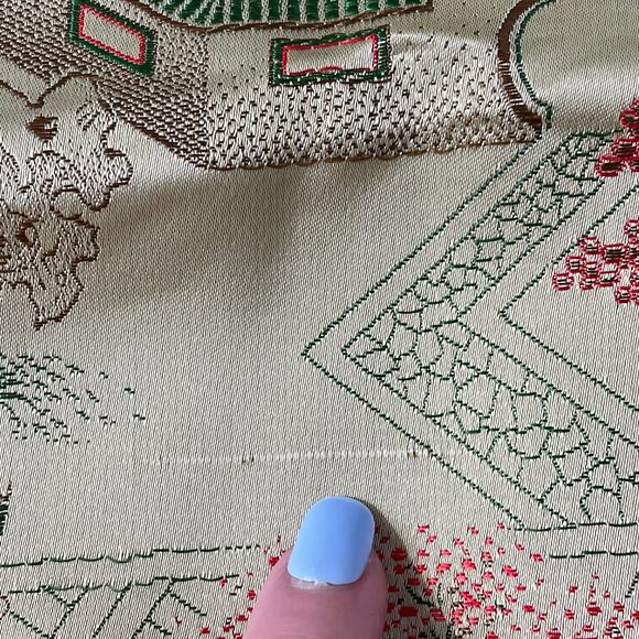 Brocaded Flowers Oriental Pillow Case with Tassels Asian Sham Cover Vtg READ - Picture 12 of 16